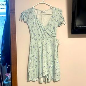 Hollister blue/greenish flower dress.